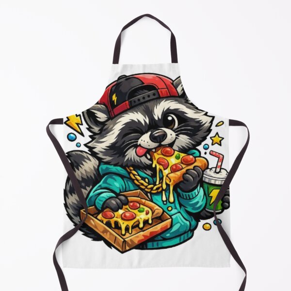 Item preview, Funny Raccoon Eating Pizza – Colorful Cartoon Streetwear Style Illustration | Pizza Bandit Raccoon designed and sold by PixelStyle Studio.