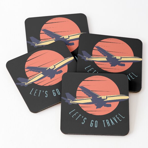 Item preview, Let’s Go Travel Retro Airplane Sunset Design designed and sold by EichStore.