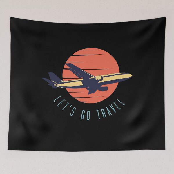Item preview, Let’s Go Travel Retro Airplane Sunset Design designed and sold by EichStore.