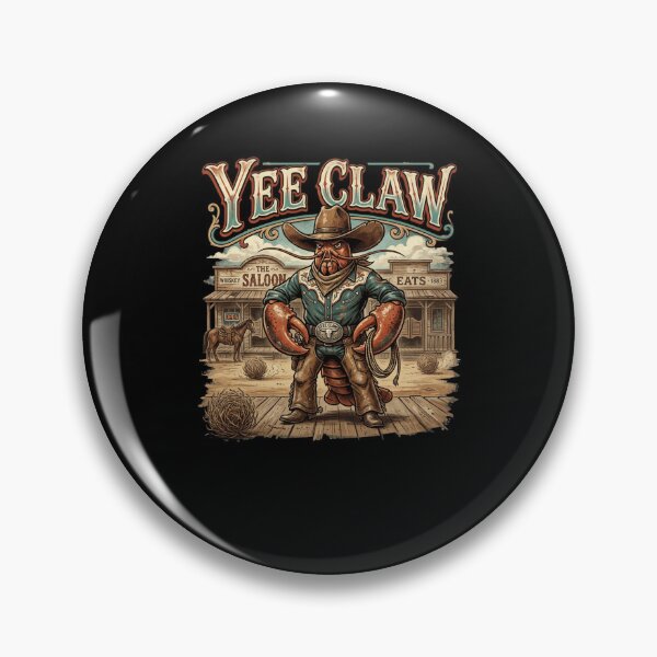 Item preview, YEE CLAW Lobster Cowboy Wild West Saloon funny pun designed and sold by snowry.