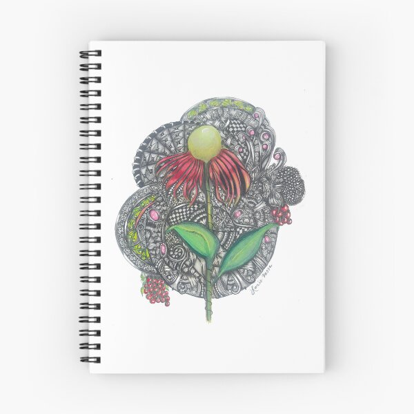 Item preview, Zentangle Inspired Coneflower with Intricate Patterns designed and sold by LorieFossaArt.