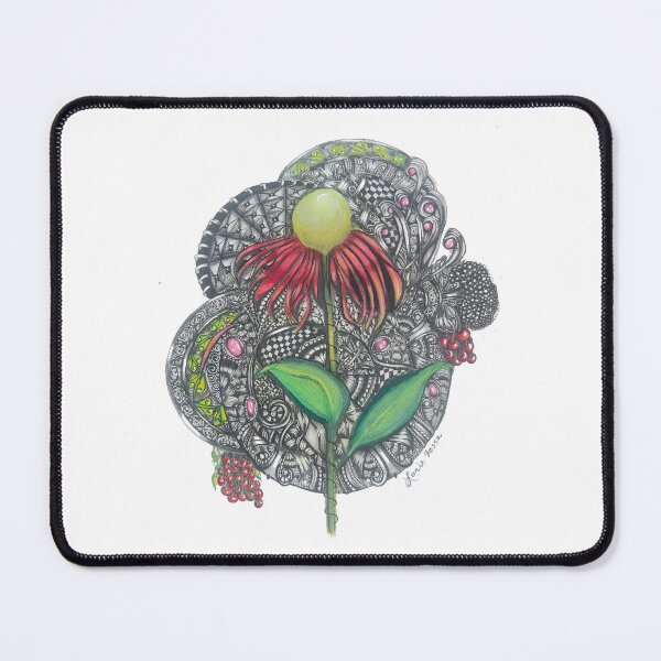 Item preview, Zentangle Inspired Coneflower with Intricate Patterns designed and sold by LorieFossaArt.