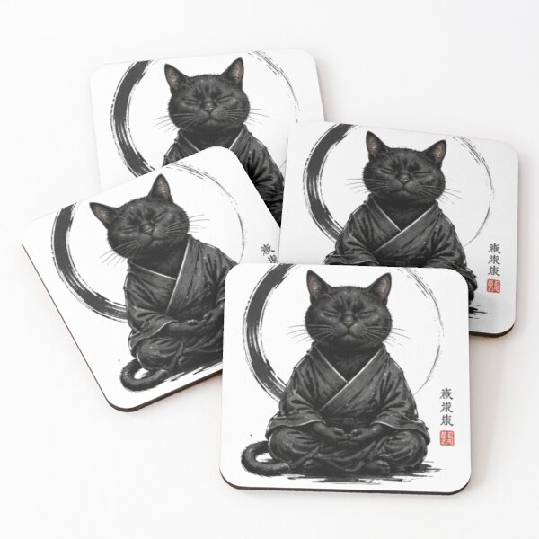 Item preview, Overstimulated But Trying Zen Cat Meditating designed and sold by Alma en Cada Detalle.