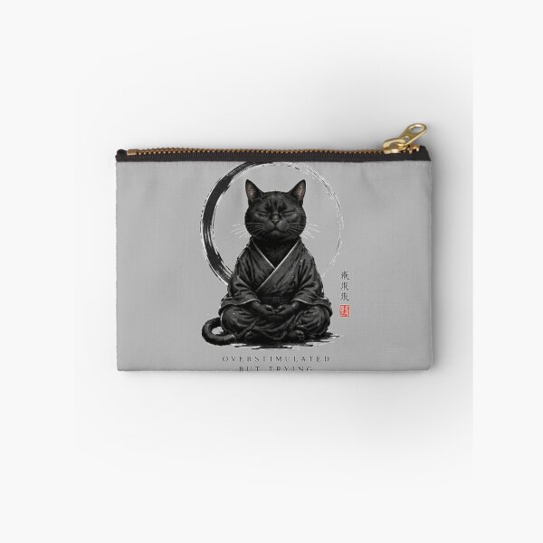 Item preview, Overstimulated But Trying Zen Cat Meditating designed and sold by Alma en Cada Detalle.