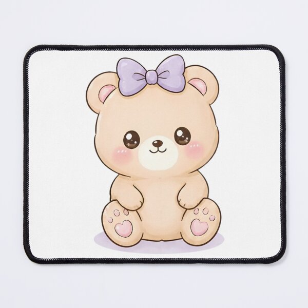 Item preview, Kawaii Teddy Bear with Purple Bow Cute Pastel Animal designed and sold by Crazy Cats T-shirts.