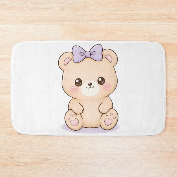 Item preview, Kawaii Teddy Bear with Purple Bow Cute Pastel Animal designed and sold by Crazy Cats T-shirts.