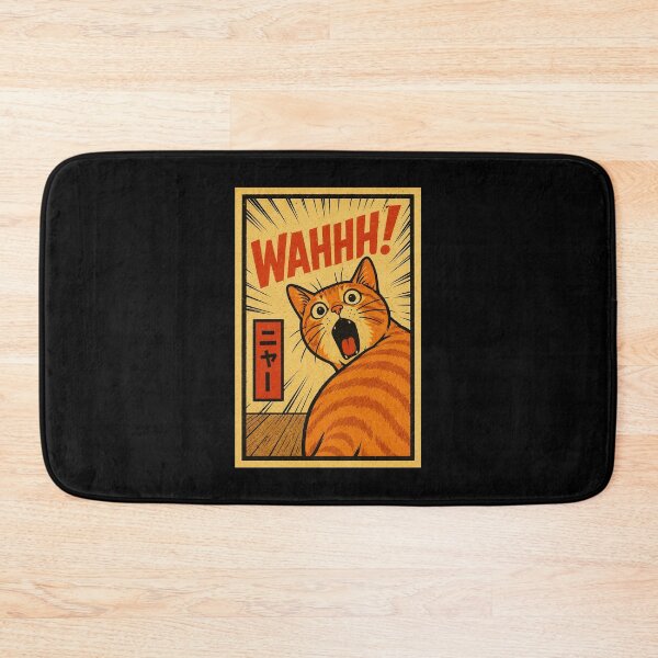 Item preview, Retro Screaming Orange Cat Poster with Manga Reaction Energy designed and sold by ferminhays.