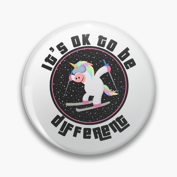 Item preview, It’s OK to Be Different Funny Ski Unicorn Design designed and sold by EichStore.