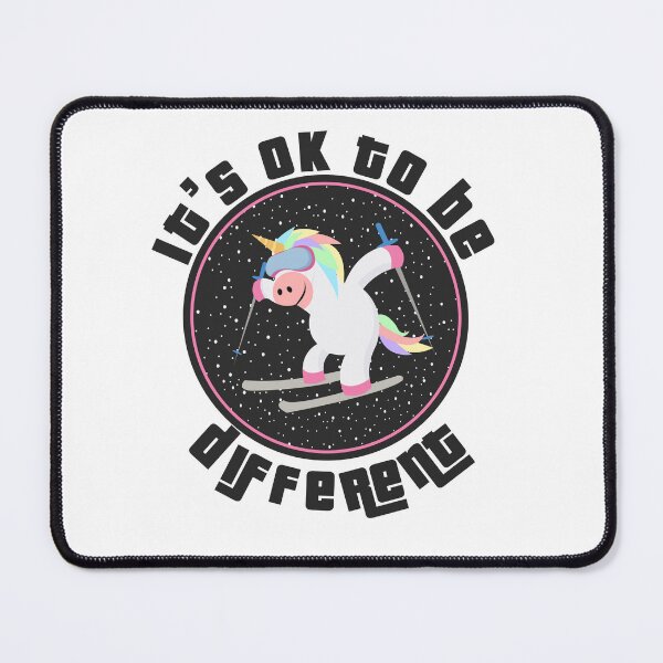 Item preview, It’s OK to Be Different Funny Ski Unicorn Design designed and sold by EichStore.