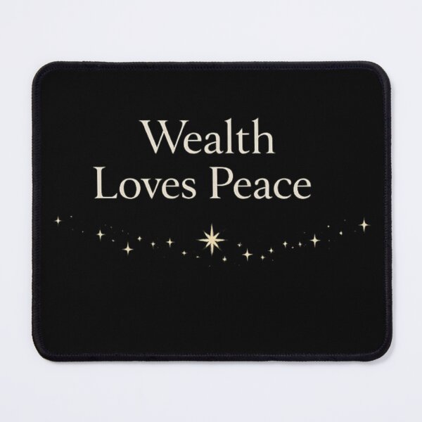 Item preview, Wealth Loves Peace — Soft Abundance Typography designed and sold by BeaVibes.