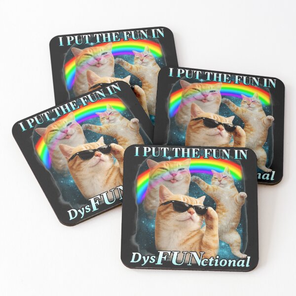 Item preview, Funny Rainbow Cat Chaos With Sunglasses Retro Meme Energy designed and sold by Masonixem.