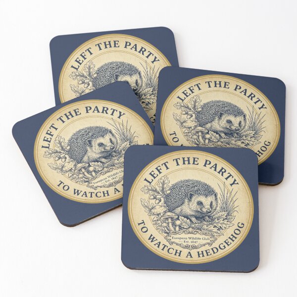 Item preview, Left the Party to Watch a Hedgehog Wildlife Club designed and sold by CalmCapy Co.