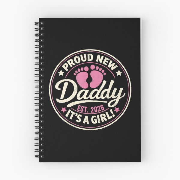 Item preview, Proud New Daddy Est 2026 Retro Baby Girl Footprint designed and sold by zamiokaline.