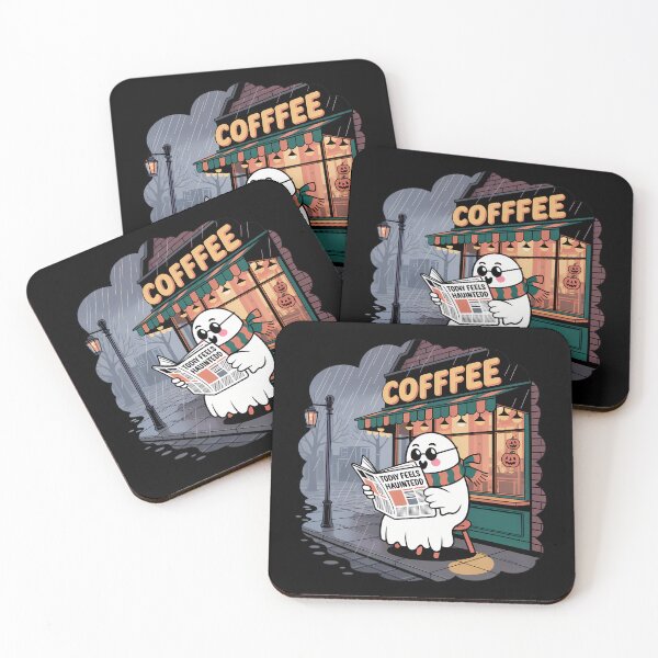 Item preview, Today Feels Haunted Cozy Ghost Coffee Shop Design designed and sold by Raw Tigers.