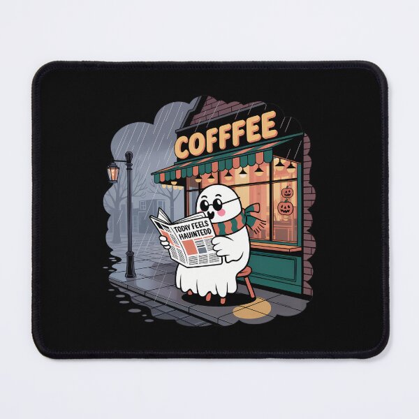 Item preview, Today Feels Haunted Cozy Ghost Coffee Shop Design designed and sold by Raw Tigers.