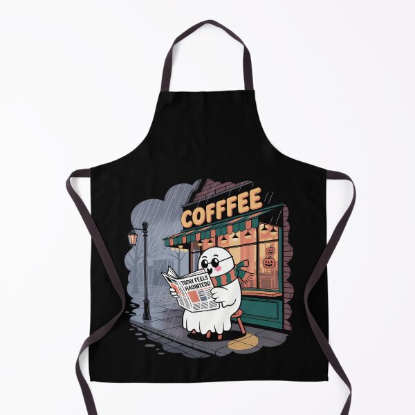 Item preview, Today Feels Haunted Cozy Ghost Coffee Shop Design designed and sold by Raw Tigers.