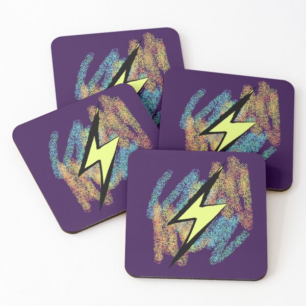 Item preview, Minimalist Yellow Lightning Bolt Colorful Background Pointillism designed and sold by AstronautMerch.