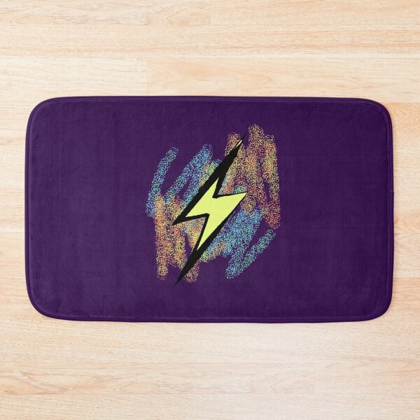 Item preview, Minimalist Yellow Lightning Bolt Colorful Background Pointillism designed and sold by AstronautMerch.