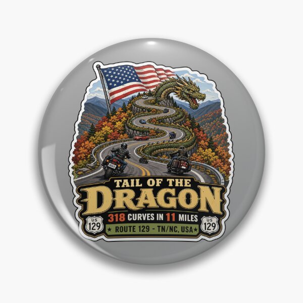 Item preview, Tail of the Dragon Road US 129 Motorcycle Sports Car Sticker & T-Shirt 11 designed and sold by OuterShellUK.