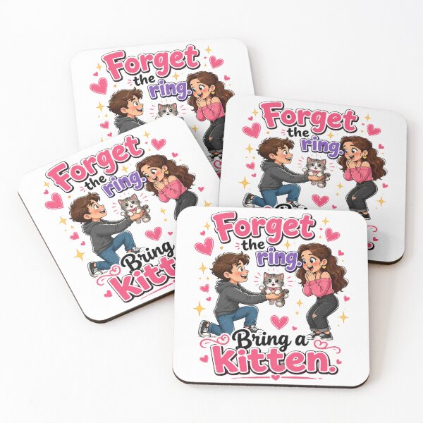 Item preview, Forget The Ring Bring A Kitten Funny Proposal Design designed and sold by planetreynolds.