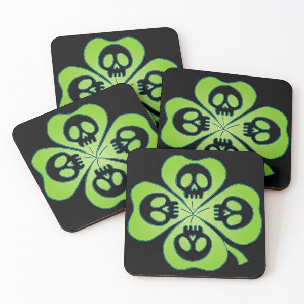 Item preview, Skulls and four-leaf clovers designed and sold by Lagueny.