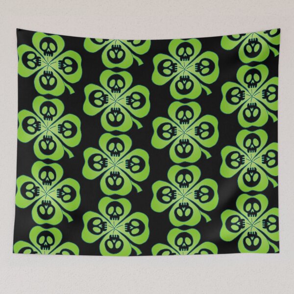 Item preview, Skulls and four-leaf clovers designed and sold by Lagueny.