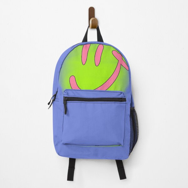Item preview, Pink Smiley Face Neon Green Background Kawaii designed and sold by AstronautMerch.