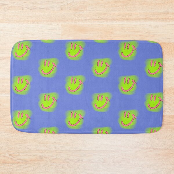 Item preview, Pink Smiley Face Neon Green Background Kawaii designed and sold by AstronautMerch.