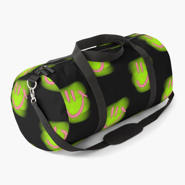 Item preview, Pink Smiley Face Neon Green Background Kawaii designed and sold by AstronautMerch.