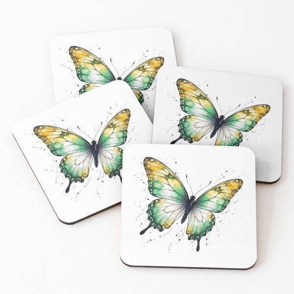 Item preview, Watercolor Butterfly Skoliosexual Pride Flag Art designed and sold by DuckOddity.