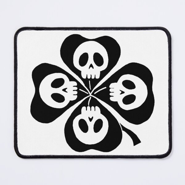 Item preview, Black skulls and four-leaf clovers designed and sold by Lagueny.