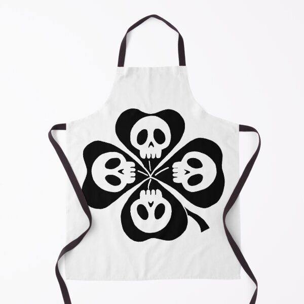Item preview, Black skulls and four-leaf clovers designed and sold by Lagueny.