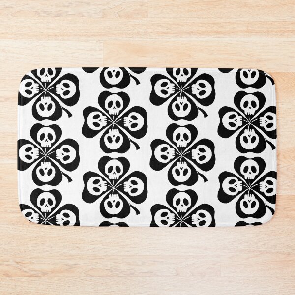 Item preview, Black skulls and four-leaf clovers designed and sold by Lagueny.