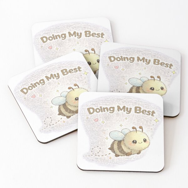 Item preview, Tiny Bee – Doing My Best | Cute Motivational Kawaii Bee designed and sold by Clothes With Smiling Animals Walt Gral.