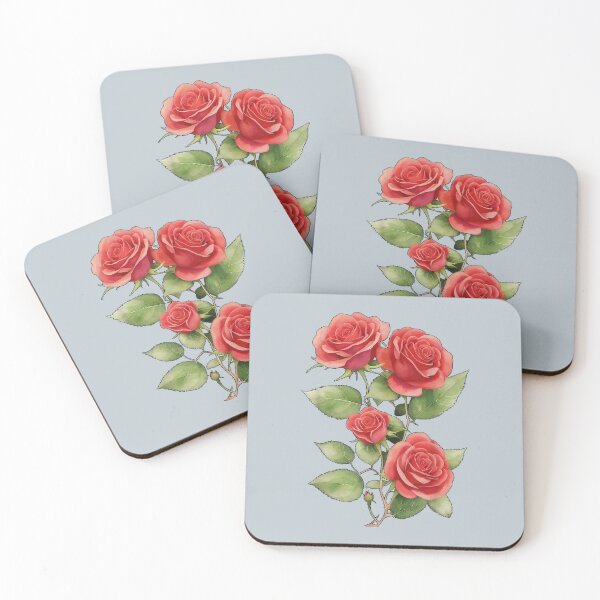 Item preview, Red Rose Elegant Realistic Watercolor Floral designed and sold by QuinnJayden.