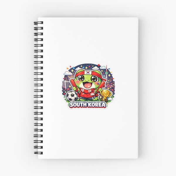 Item preview, Kawaii Frog Soccer Fan Korea Sticker designed and sold by Cozy404Lab.
