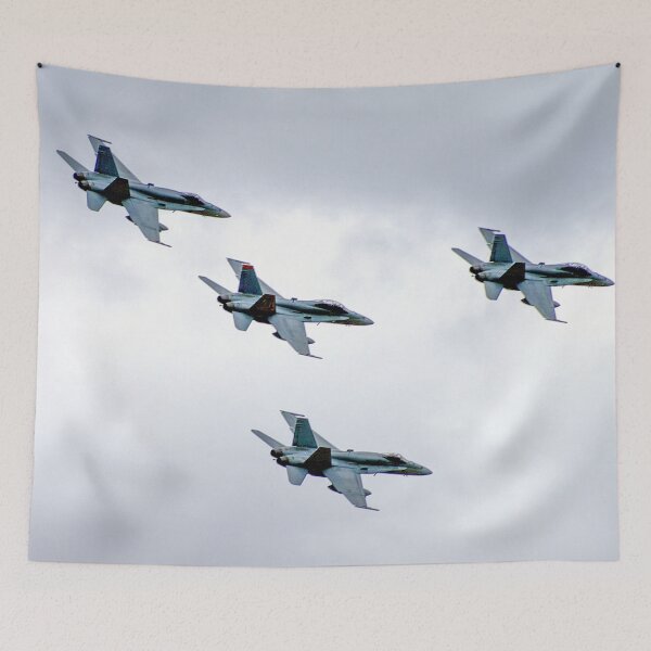 Item preview, F/A-18 Hornet Flight Formation | Dynamic Military Jet Squadron Fine Art Print designed and sold by Ross.A.Campbell.