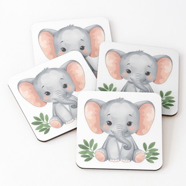 Item preview, Adorable Baby Elephant in Minimal Nature: A Calm Art Sticker designed and sold by DigitfanStudio.