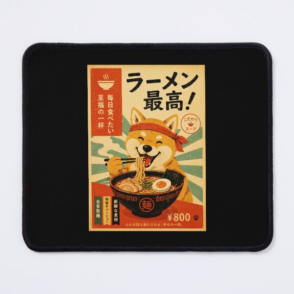 Item preview, Retro Shiba Ramen Shop Poster with Cozy Japanese Food Stall Style designed and sold by eliramaison.