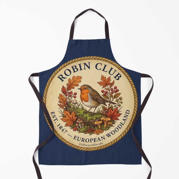 Item preview, Robin Club Vintage Badge European Woodland Art designed and sold by CalmCapy Co.