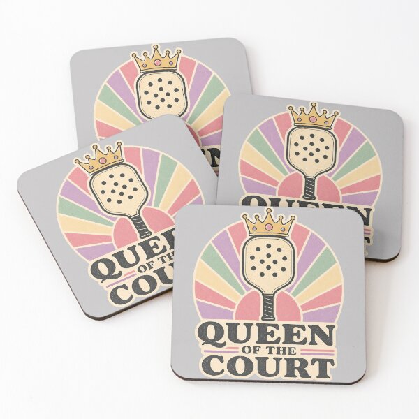 Item preview, Funny pickleball quote for girls - Queen of the court - Vintage retro pickleball art designed and sold by BelievingCreate.