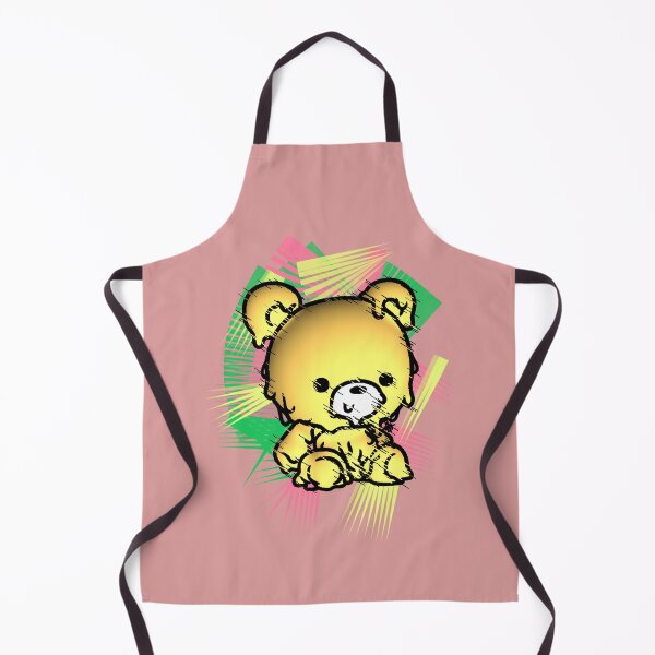 Item preview, Kawaii Melting Yellow Bear Neon Pop Art Background designed and sold by AstronautMerch.