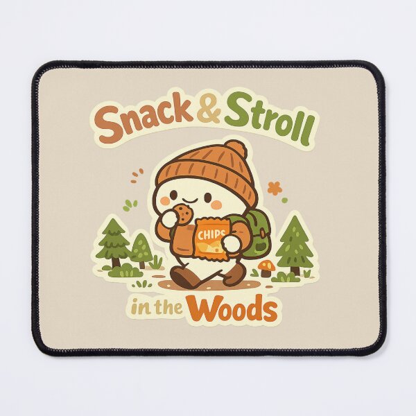 Item preview, Snack & Stroll in the Woods Cute Forest Hike | Cozy Cottagecore Snack Lover Art designed and sold by PopCulturePixel.