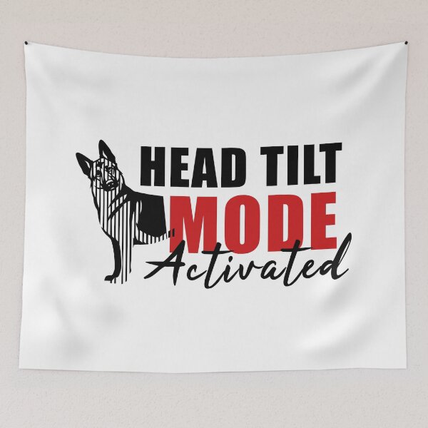 Item preview, GSD Head Tilt Mode Activated - Minimalist Dog linear silhouette designed and sold by Pfotenfaden.