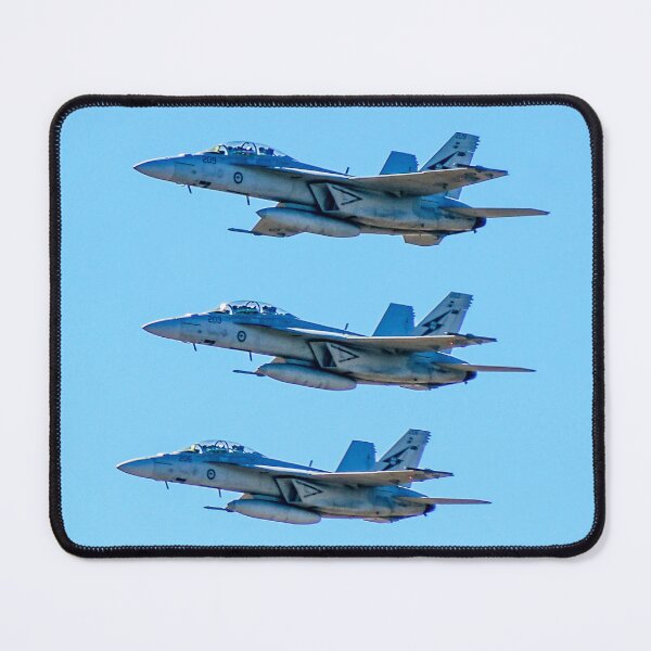 Item preview, F/A-18 Hornet Flight Formation | Dynamic Military Jet Squadron Fine Art Print designed and sold by Ross.A.Campbell.
