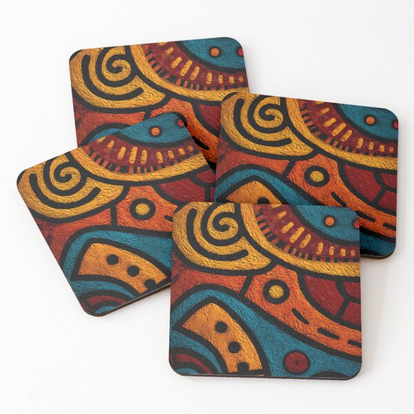 Item preview, Abstract Australian Aboriginal Tribal Art Wall Painting designed and sold by GrinGalore.