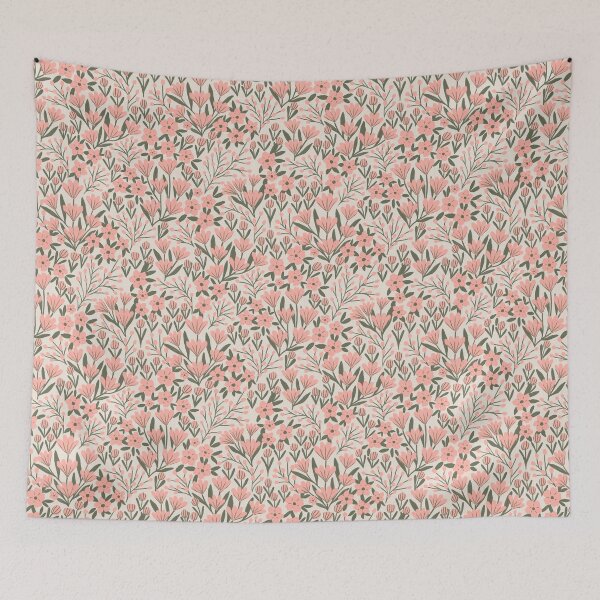 Item preview, Pink wildflower meadow | Soft cottagecore floral designed and sold by Illustrated by Nat.