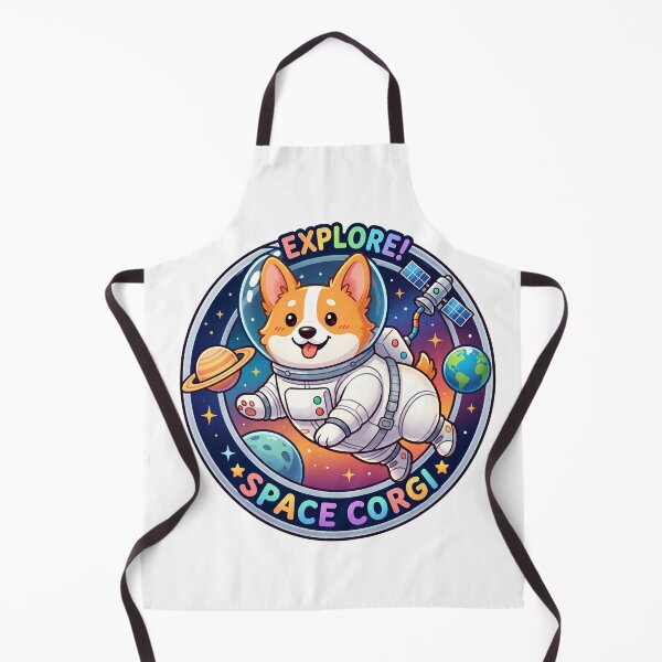 Item preview, Cute Astronaut Dog Floating in Space in white background designed and sold by Nosyla Ink.