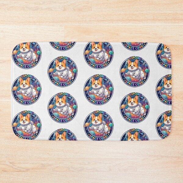Item preview, Cute Astronaut Dog Floating in Space in white background designed and sold by Nosyla Ink.