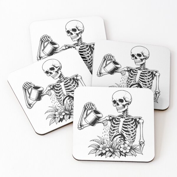 Item preview, Skeleton Gardening Aesthetic Linework Illustration designed and sold by Paulocdias.